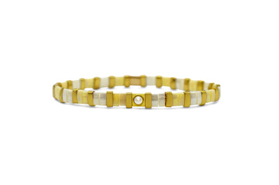 So Colorful! Pearl Morse Code Tila Bracelet