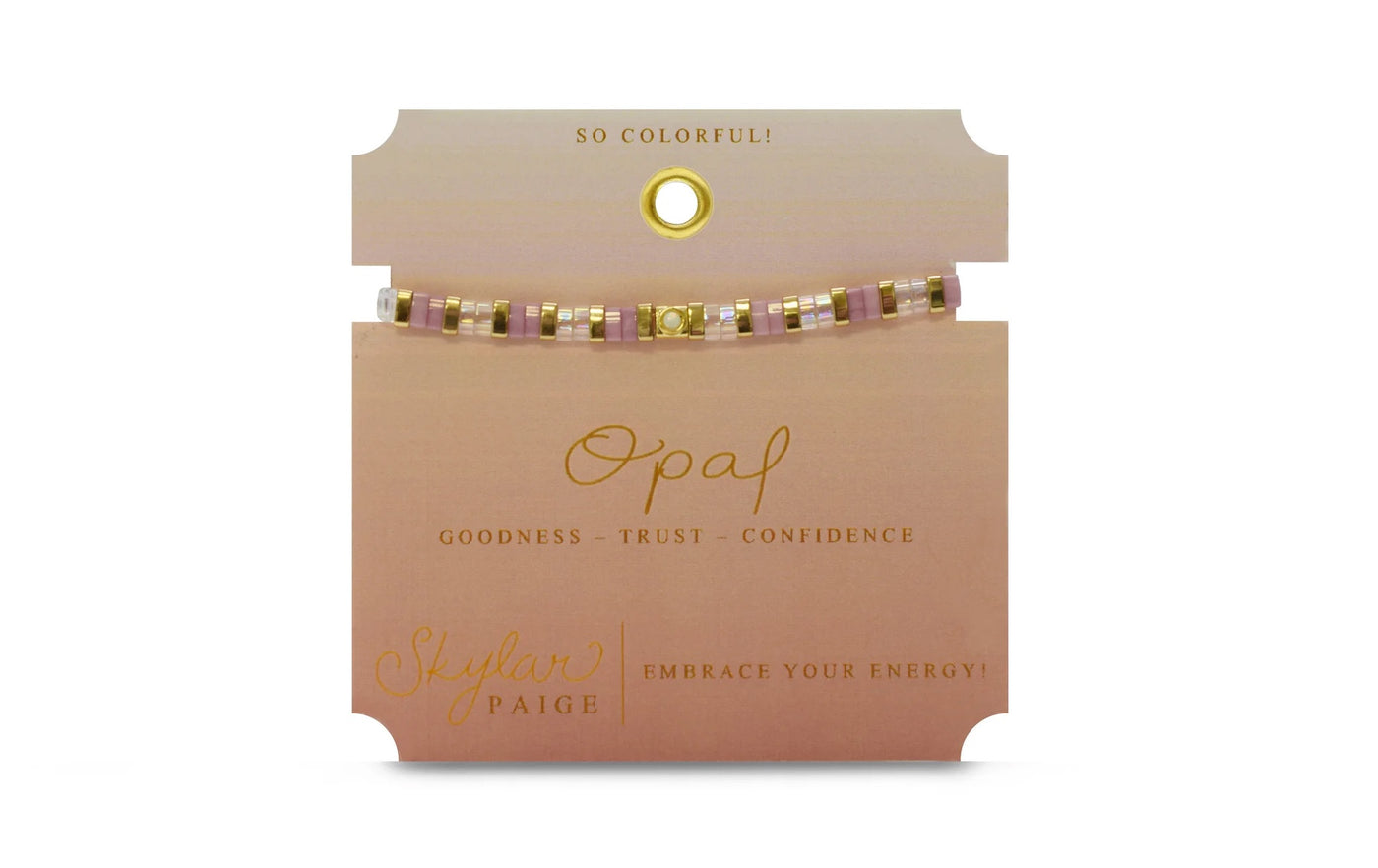 So Colorful! - Opal Tila Morse Code Bracelet