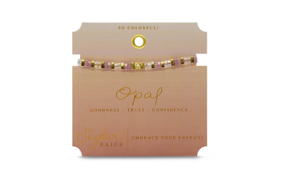 So Colorful! - Opal Tila Morse Code Bracelet