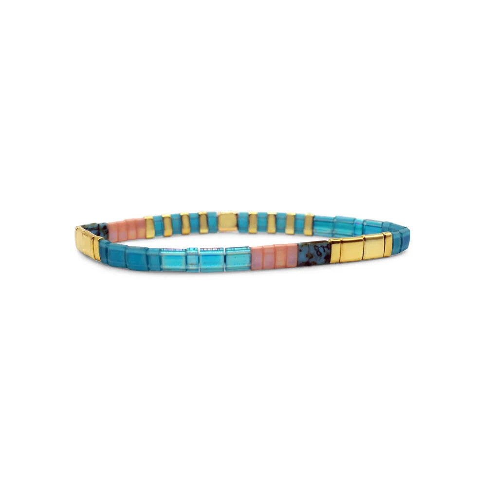 Happy - Morse Code Tila Bracelet