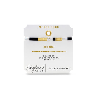 A Charming Season - BOO-TIFUL Morse Code Bracelet