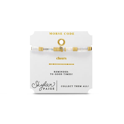 A Charming Season - Cheers Morse Code Bracelet