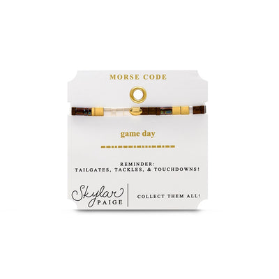 A Charming Season - Game Day Morse Code Bracelet