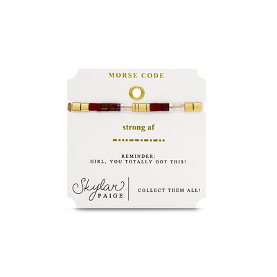 Strong AF - Tila Morse Code Bracelet