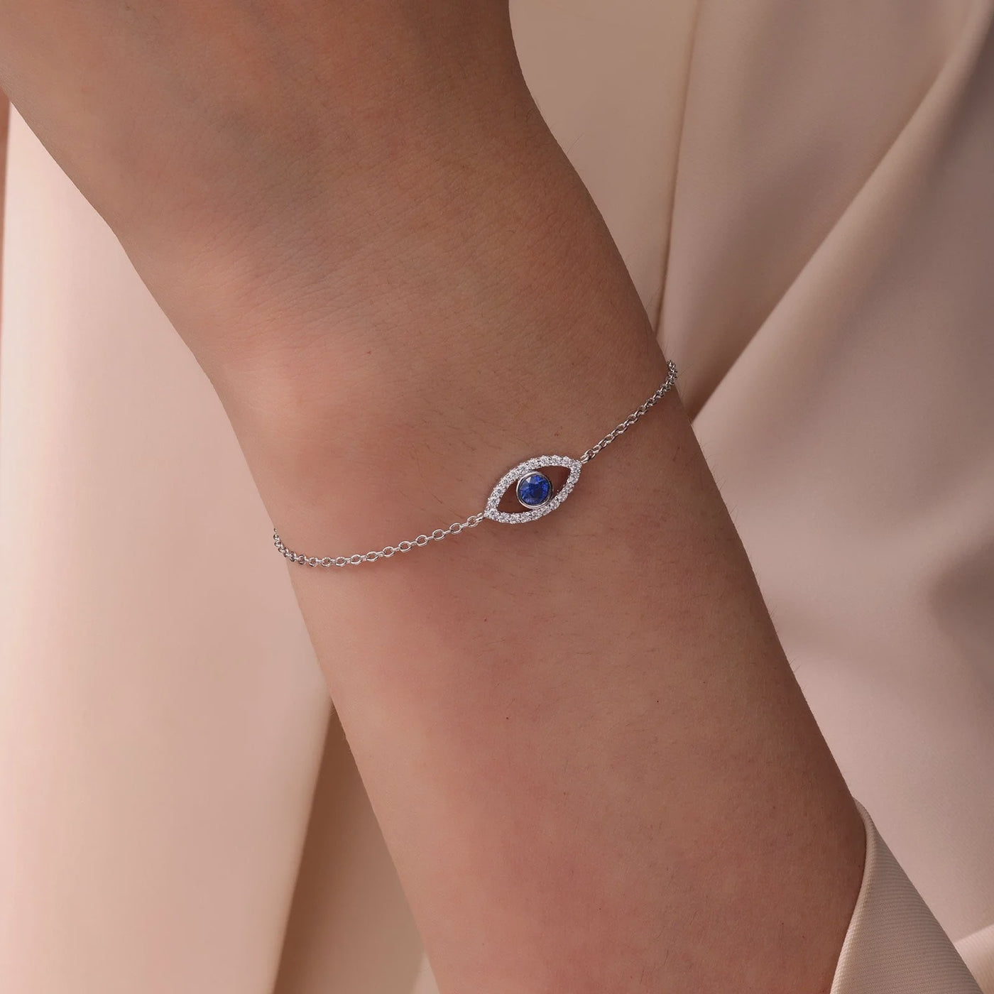 0.62 CTW Evil Eye Bracelet