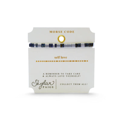 Self Love Tila - Luxe Lapis Morse Code Bracelet