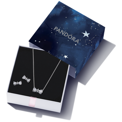 Pandora Sparkling Bow Jewelry Gift Set