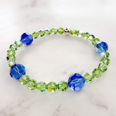 Verdant Wave Stretch Bracelet