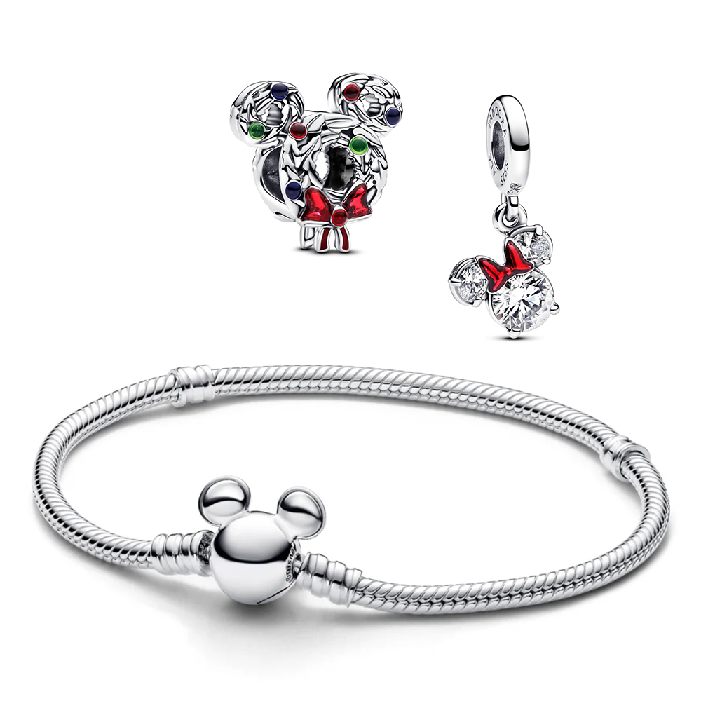 "Mickey & Minnie Holiday" Disney Bracelet Set