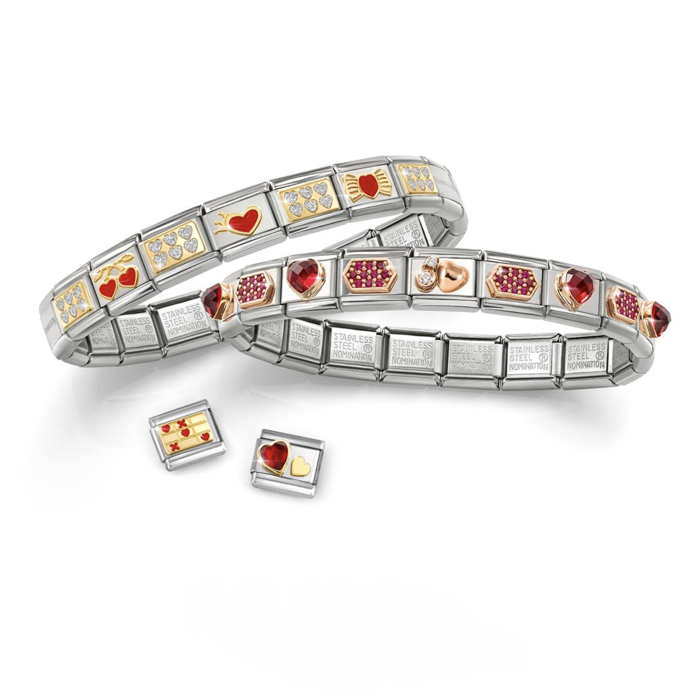 Composable Classic Link, Heart Plate Glitter