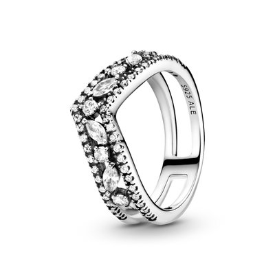 Pandora Sparkling Marquise Double Wishbone Ring