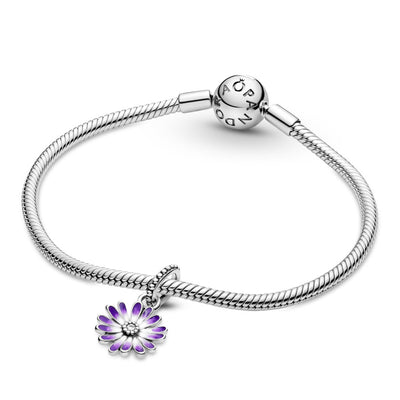Pandora Purple Daisy Dangle Charm