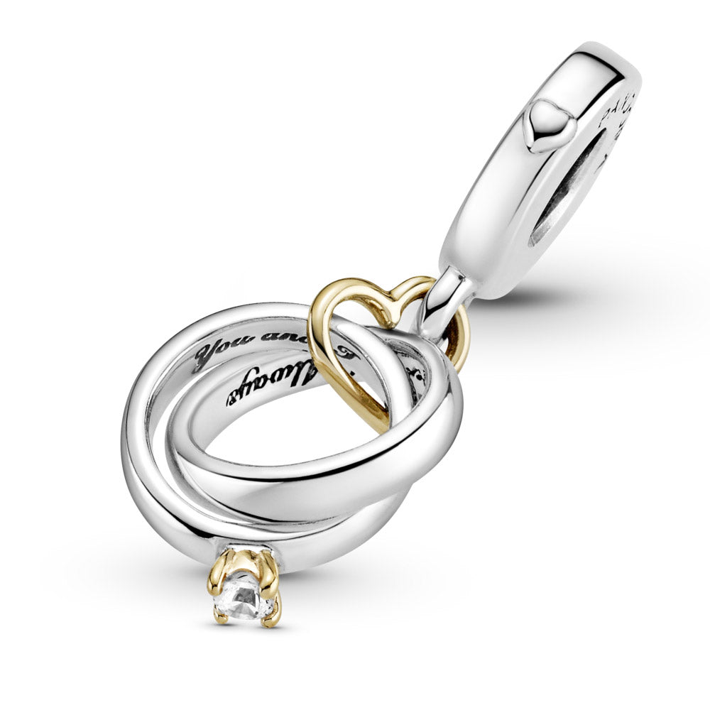 Pandora Two-tone Wedding Rings Dangle Charm