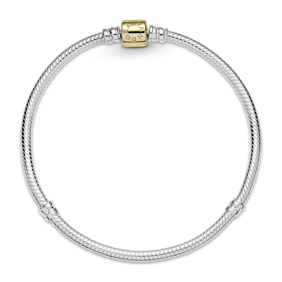 Pandora Moments 14K Twotone high quality Snake Chain Bracelet