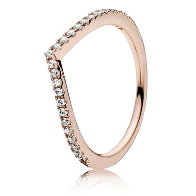Pandora Sparkling Wishbone Ring