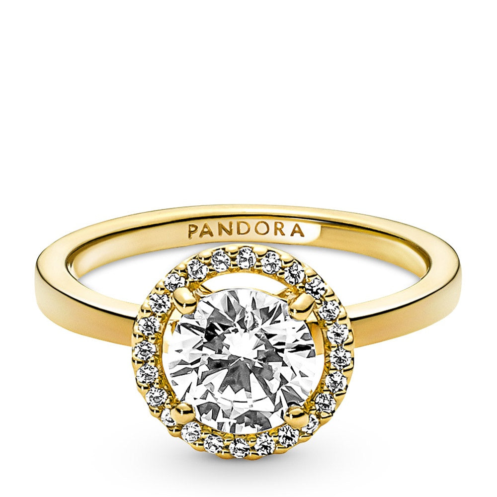 Pandora Sparkling Round Halo Ring