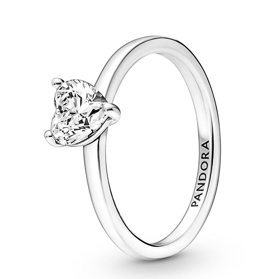 Pandora Sparkling Heart Solitaire Ring – Pancharmbracelets