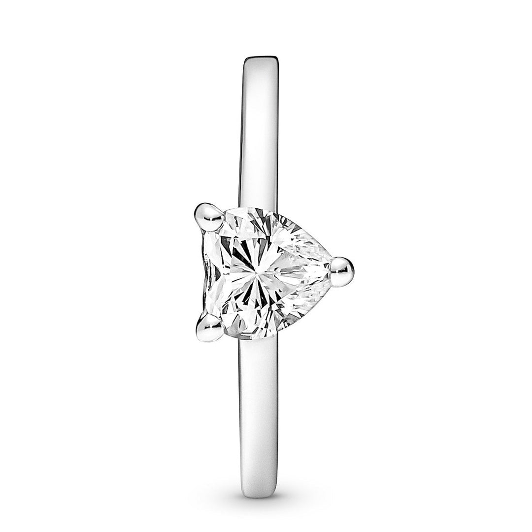 Pandora Clear Heart Solitaire Ring Pandora Sparkling Heart
