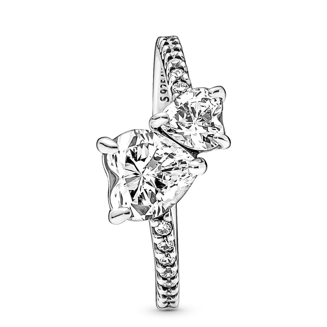 Pandora Double Heart Sparkling Ring – Pancharmbracelets