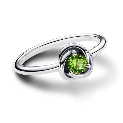 August Spring Green Eternity Circle Ring