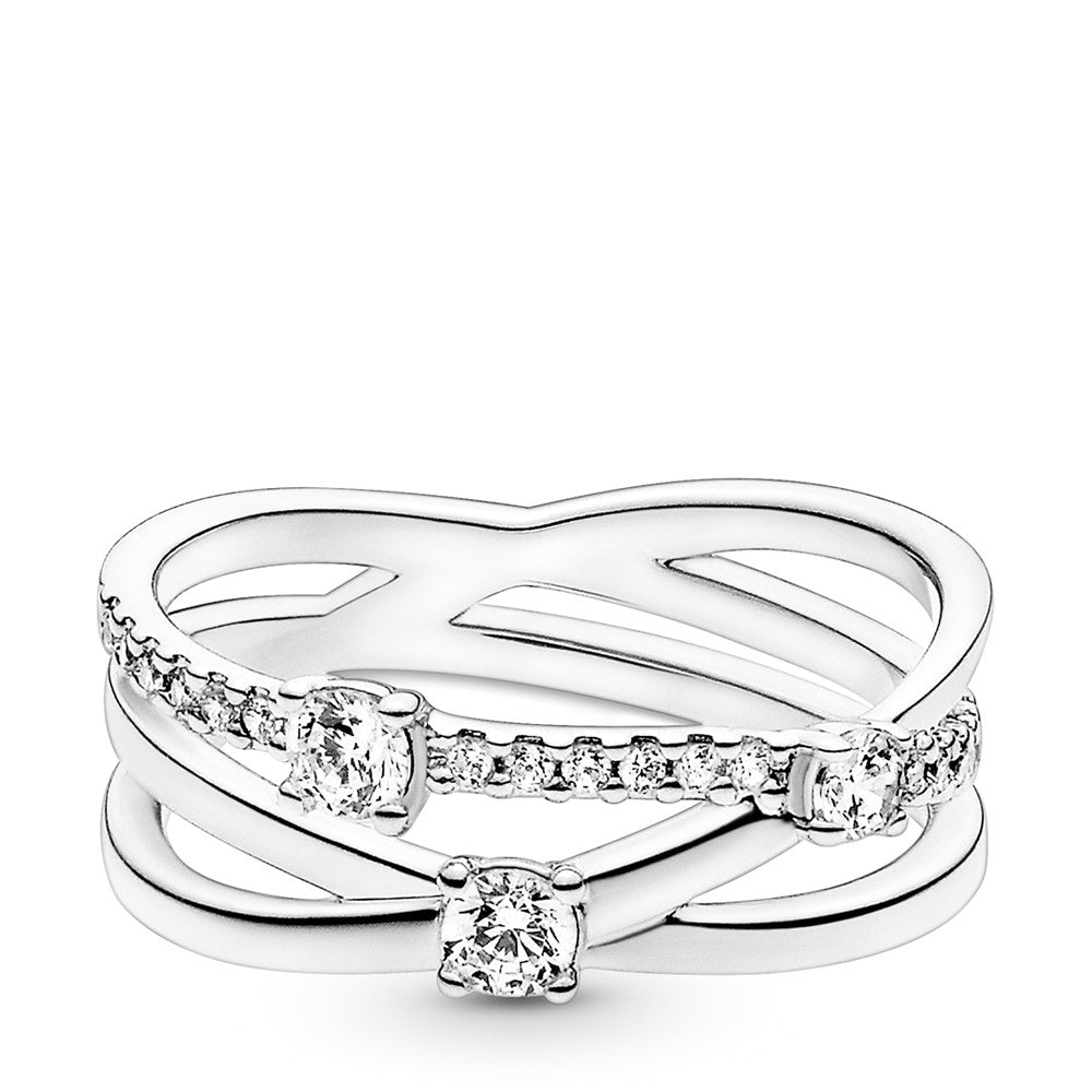 Sparkling Triple Band Ring