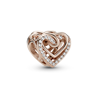 Pandora Sparkling Entwined Hearts Charm