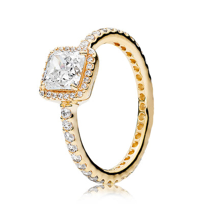 Pandora 14K Timeless Elegance with Clear CZ Ring