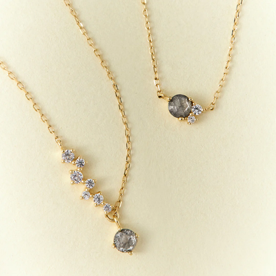 GENISIS | Grey Diamond and White Sapphire Constellation Necklace