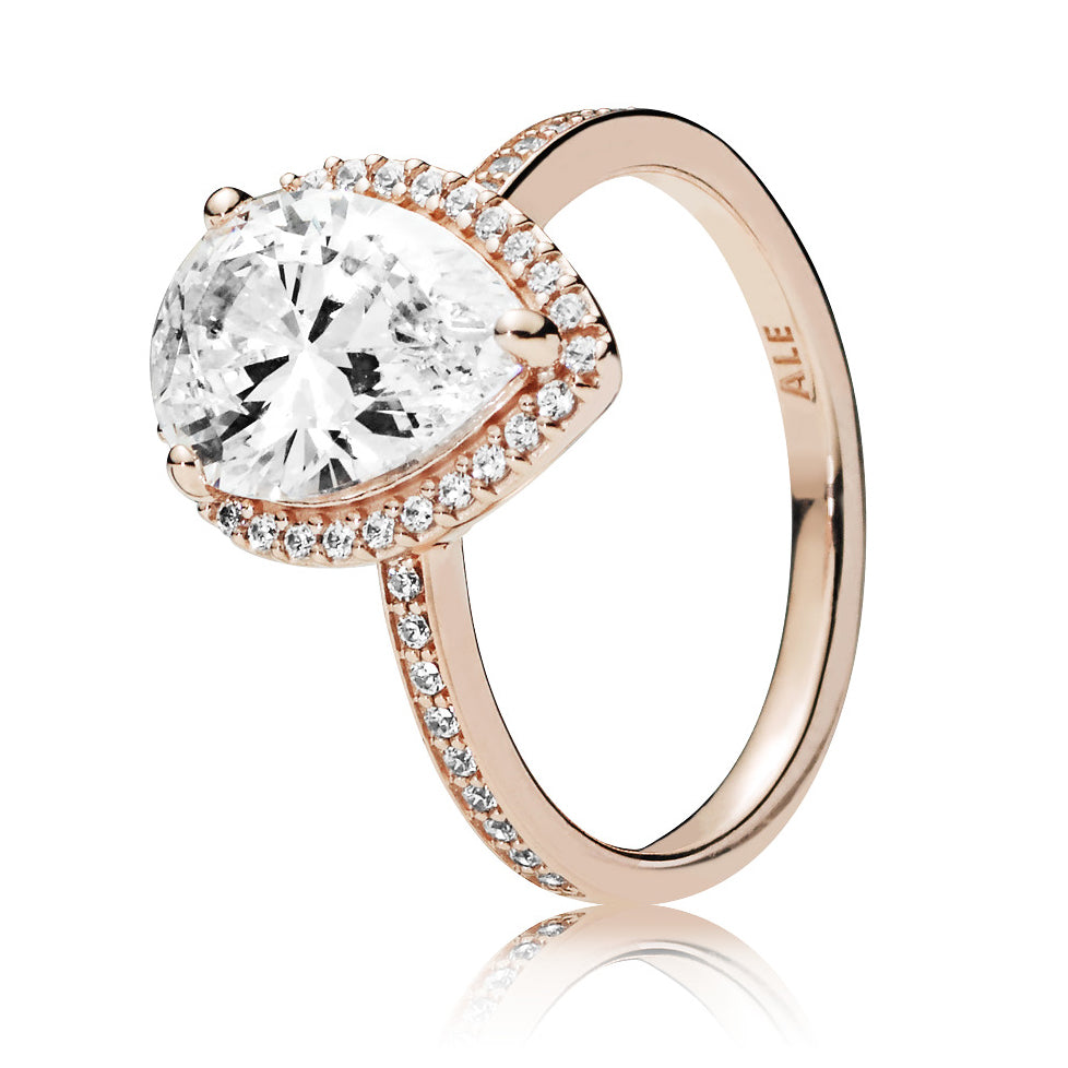 Pandora Sparkling Teardrop Ring – Pancharmbracelets