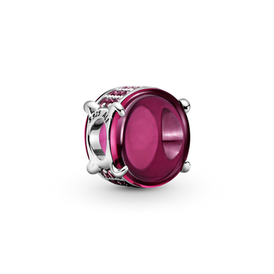 Pandora Fuchsia Oval Cabochon Charm