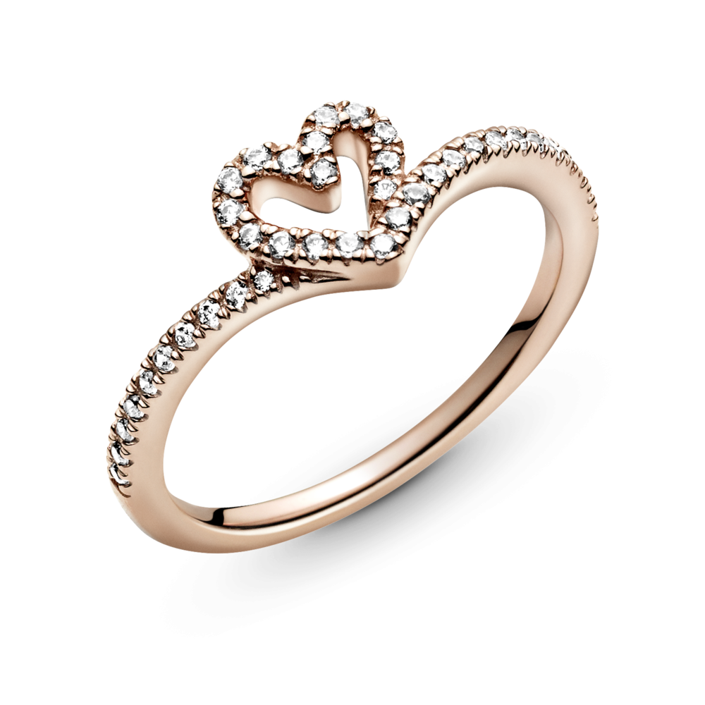Sparkle Heart Ring in Gold