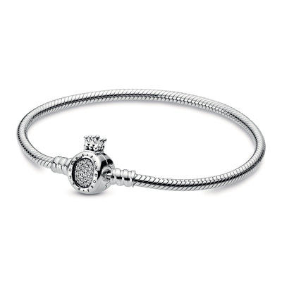 Pandora Moments Crown O & Snake Chain Bracelet