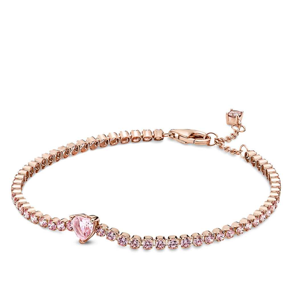 Pandora rose T-bar ブレスレット Pandora Moments Two-tone Logo T-Bar Snake Chain Bracelet