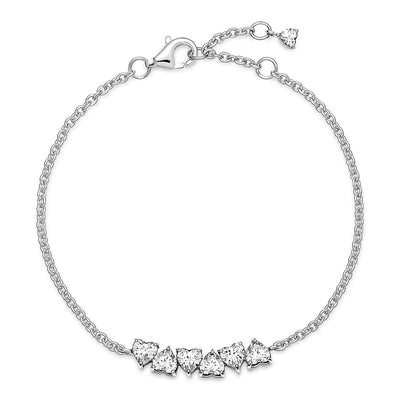 Pandora Sparkling Endless Hearts Chain Bracelet