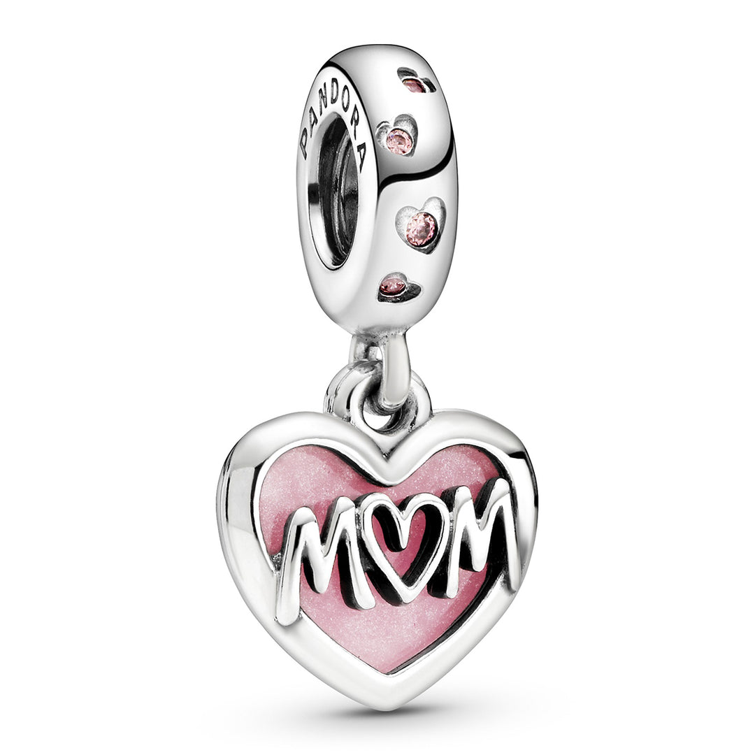Pandora Mom Script Heart Dangle Charm – Pancharmbracelets