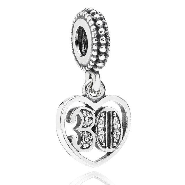 Pandora 30 Years of Love with Clear CZ Dangle