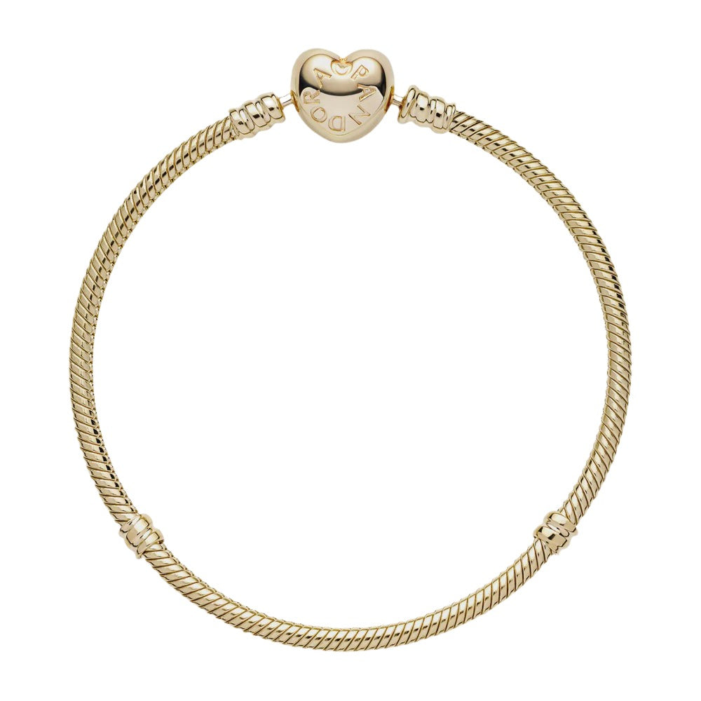 Bracelet GUESS In My Heart Snake Chain – Cœur Scintillant Plaqué Or Jaune, Élégance Irrésistible !