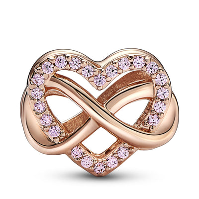 Pandora Family Infinity Pink Heart Charm