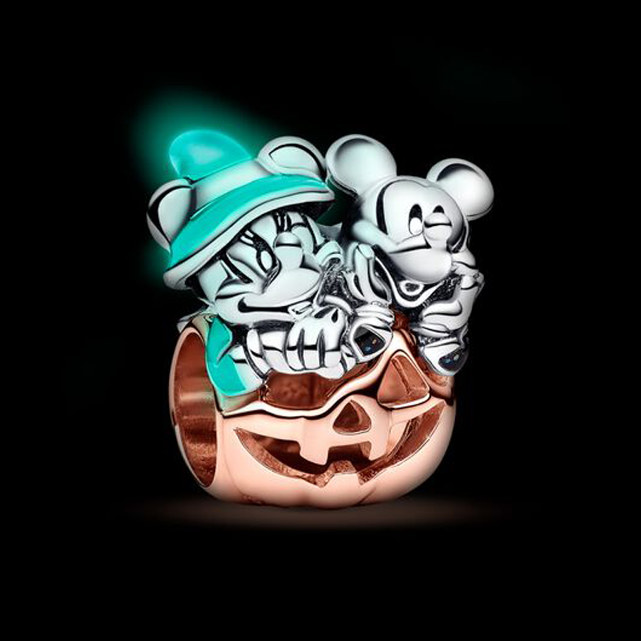 Disney Halloween Pumpkin Mickey Double sided Charm by PANDORA outlet