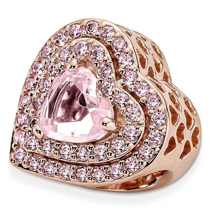 Pandora Sparkling Levelled Heart Charm – Pancharmbracelets