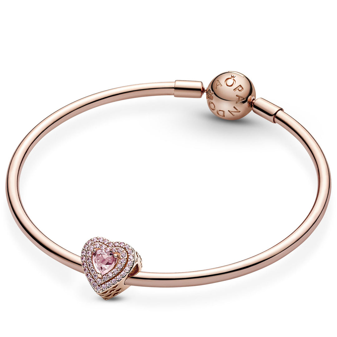 Pandora Sparkling Levelled Heart Charm – Pancharmbracelets