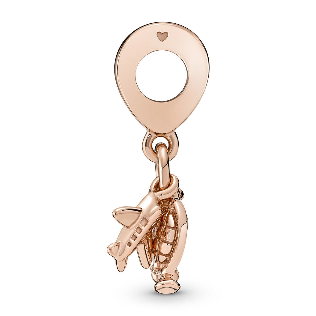 Pandora Airplane, Globe & Suitcase Triple Dangle Charm