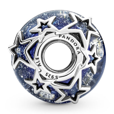 Pandora Galaxy Blue & Star Murano Charm