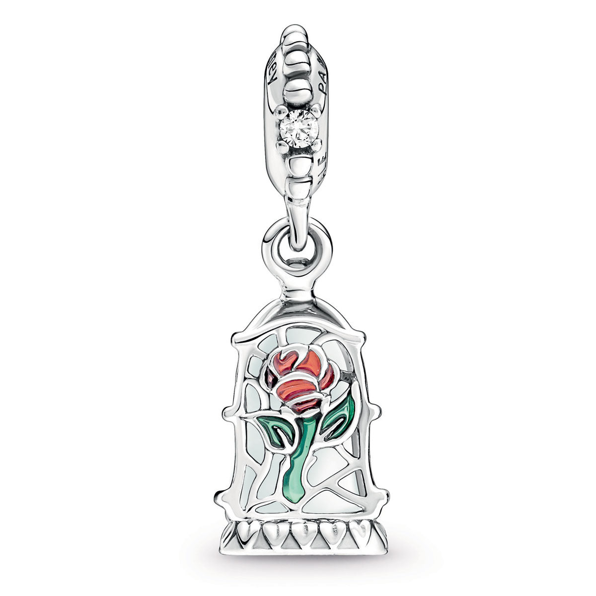 Pandora Disney Beauty and the Beast Enchanted Rose Dangle Charm