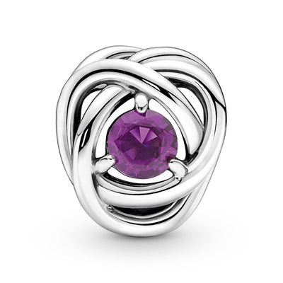Pandora February - Purple Eternity Circle Charm