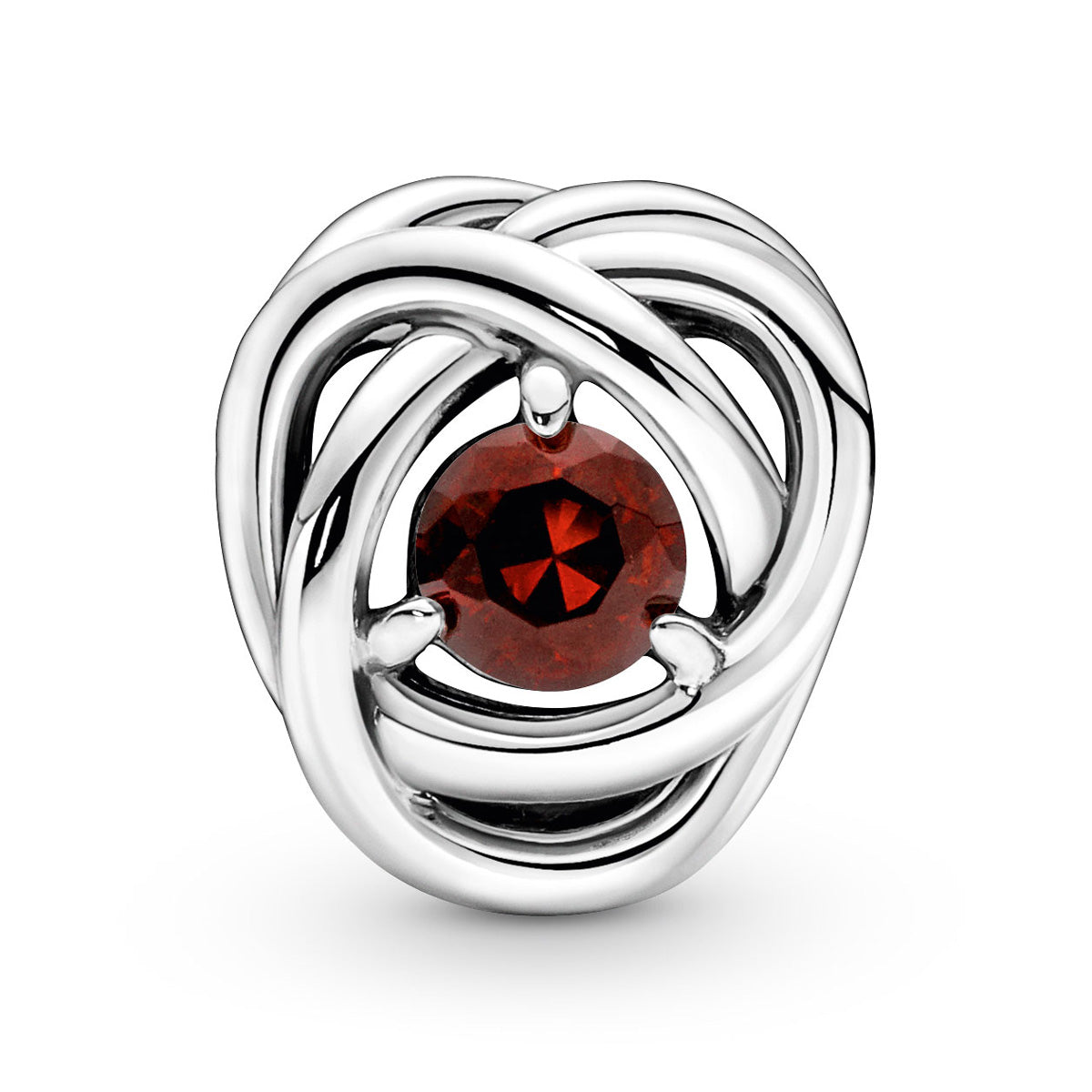 Pandora January - Red Eternity Circle Charm