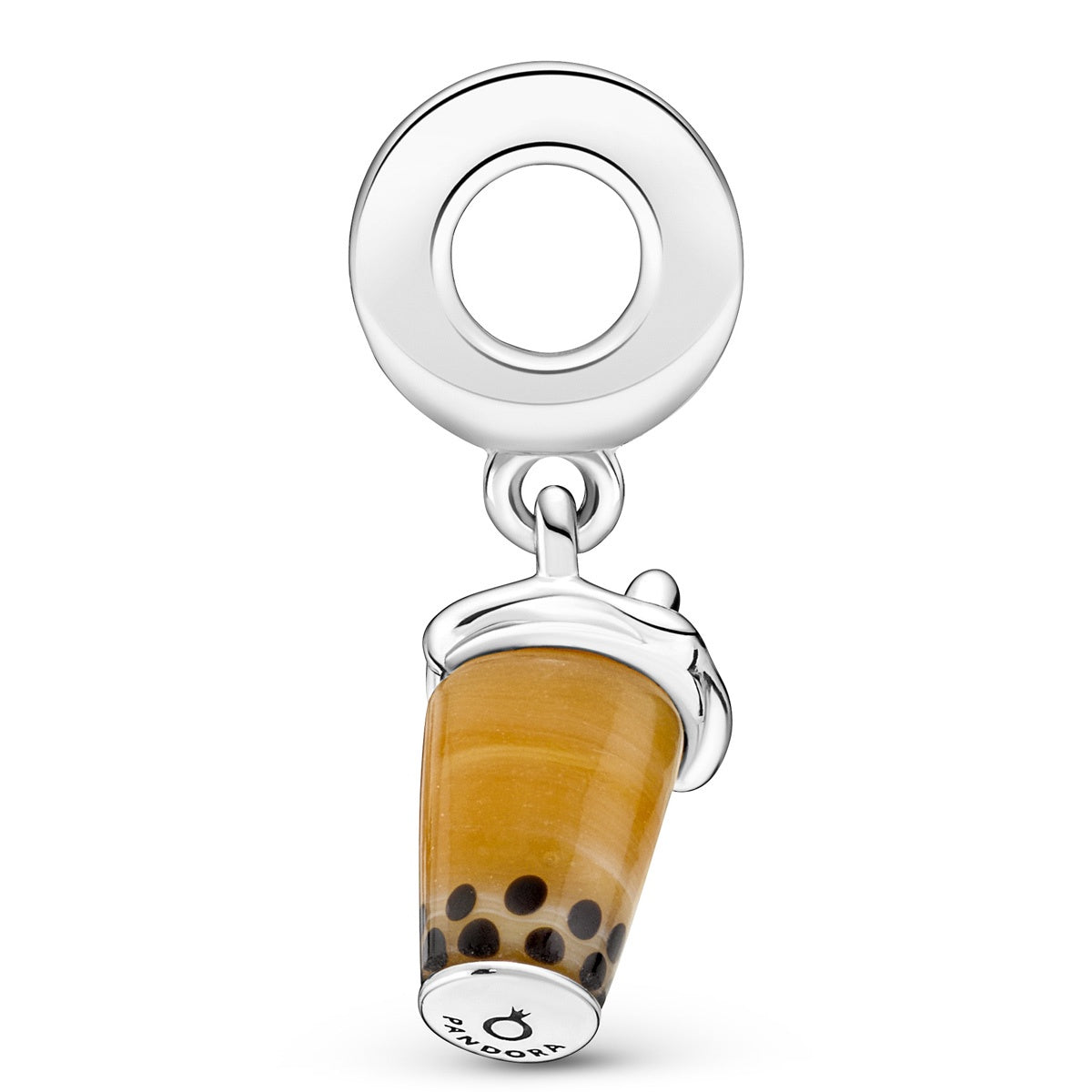 Pandora Bubble Tea / Iced Coffee Murano Glass Dangle Charm