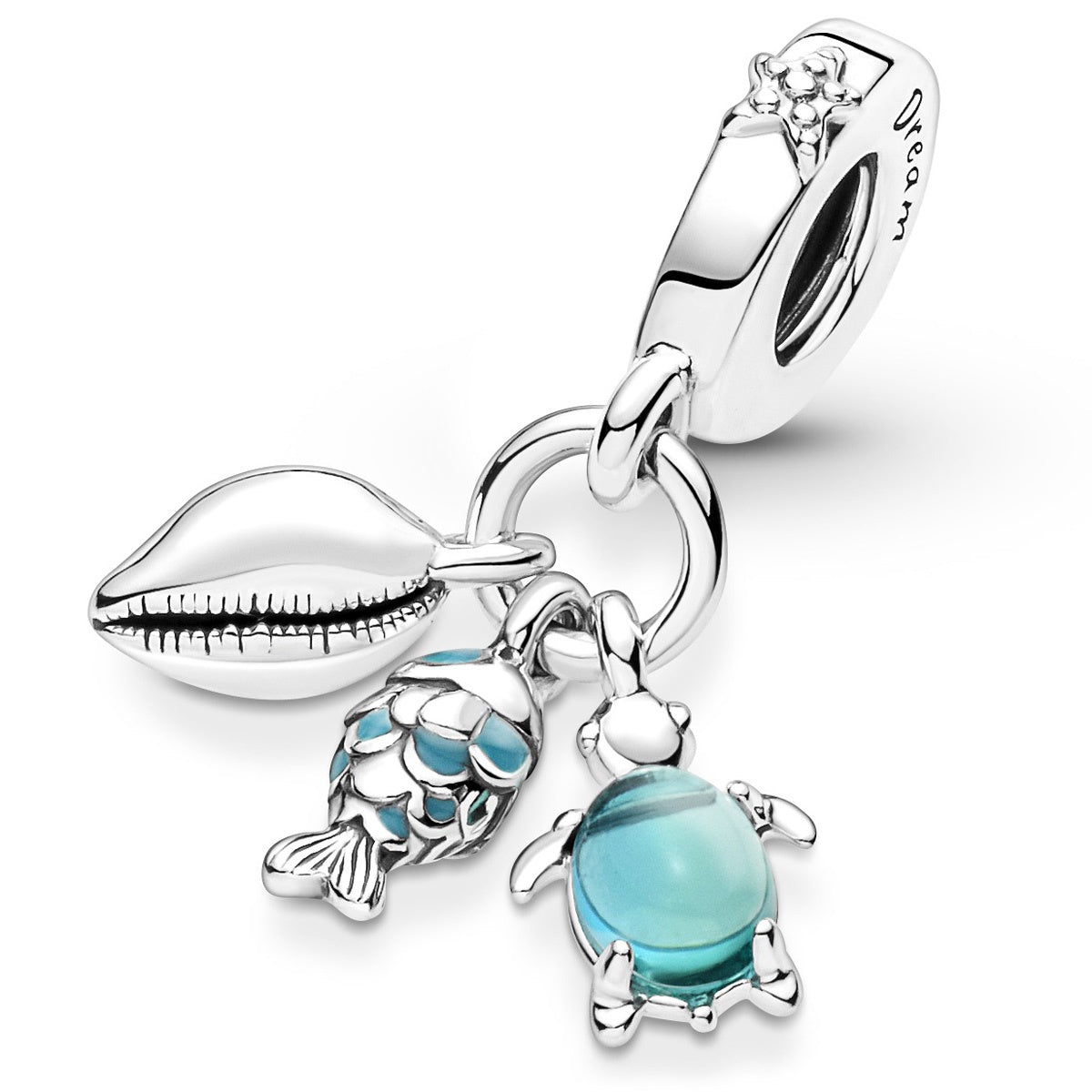 Coach Shell Charm Pandora Fish, Sea Turtle & Conch Triple Dangle Charm – Pancharmbracelets