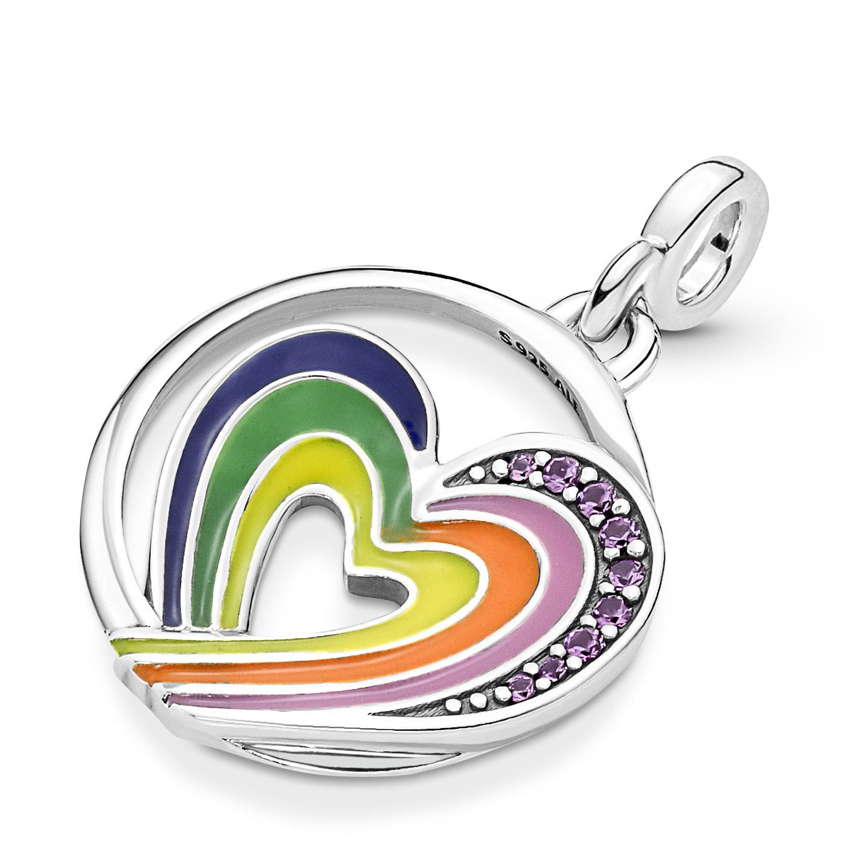 Pandora ME Rainbow Heart of Freedom Medallion