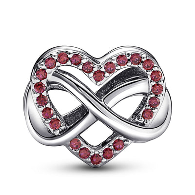 Pandora Family Infinity Red Heart Charm